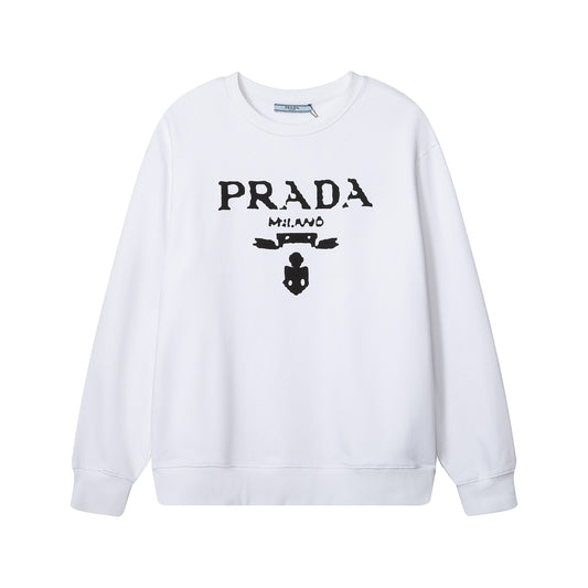 PRADA SWEATSHIRT LOGO- WHITE