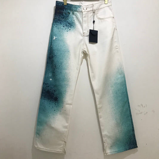 LOUIS VUITTON DENIM JEANS  BLUE-WHITE