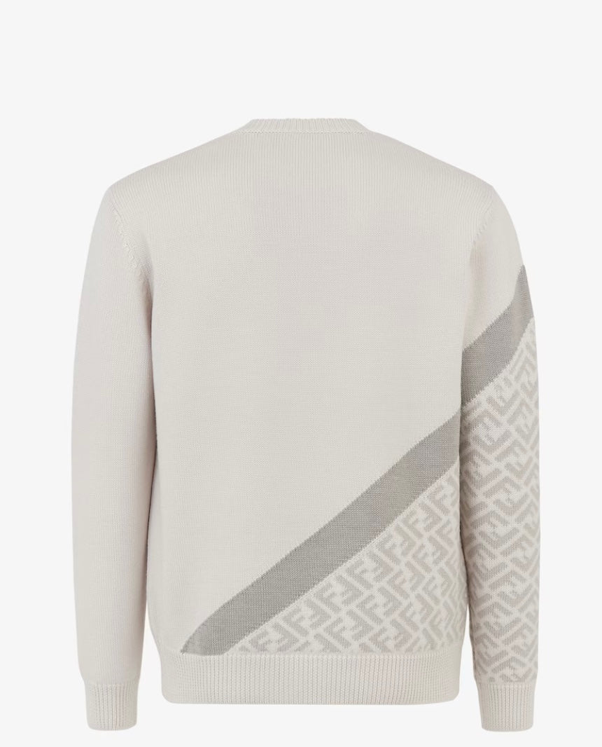 FENDI White Wool Sweatshirt