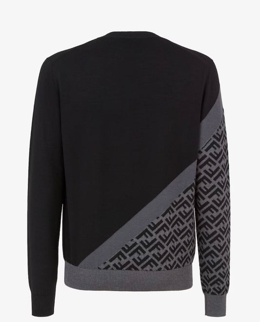 FENDI Black Wool Sweatshirt