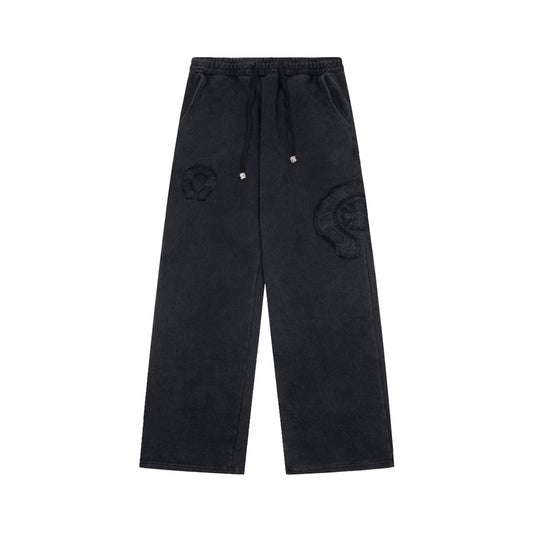 Chrome Hearts-Pants Black Logo