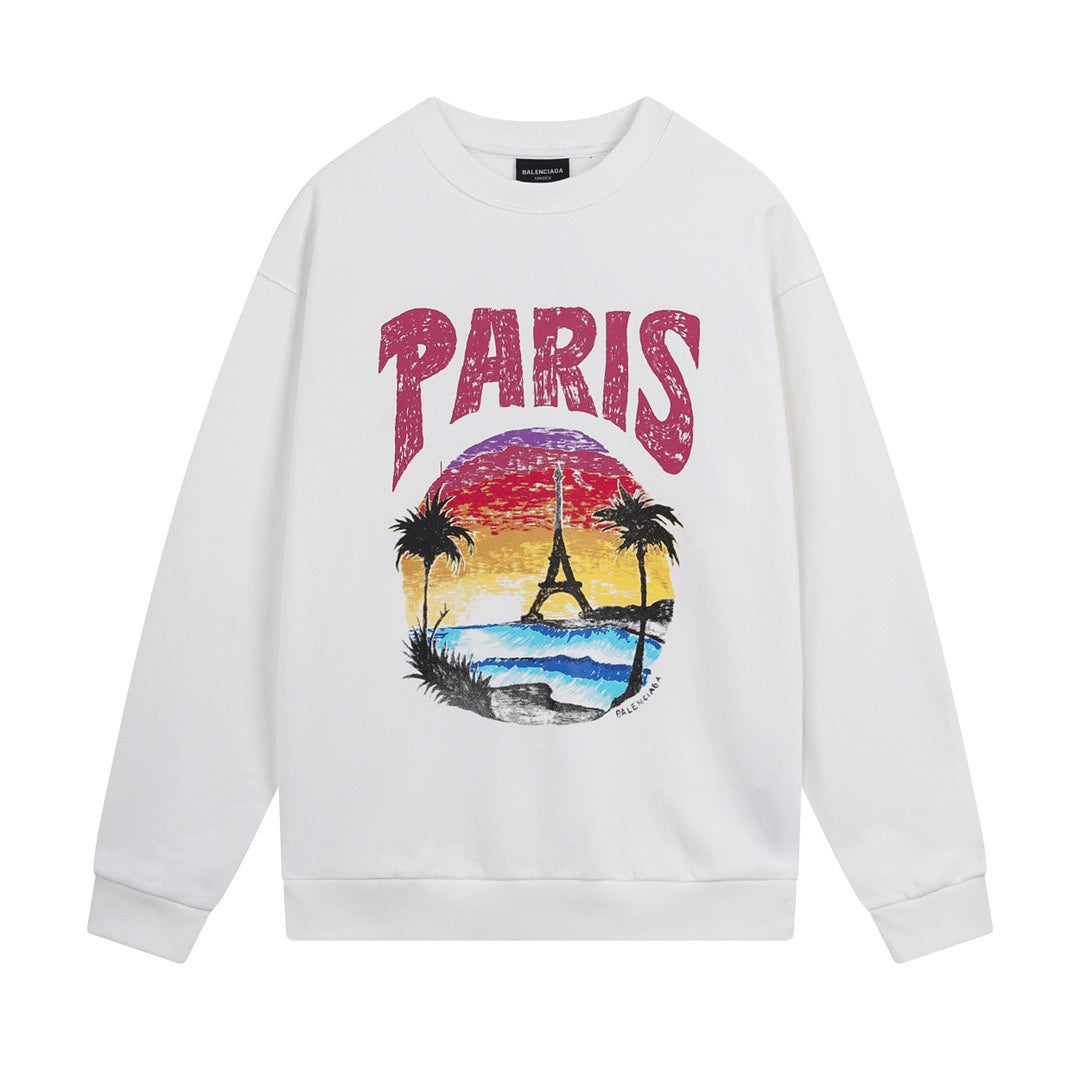 Balenciaga Paris Sweatshirt-White